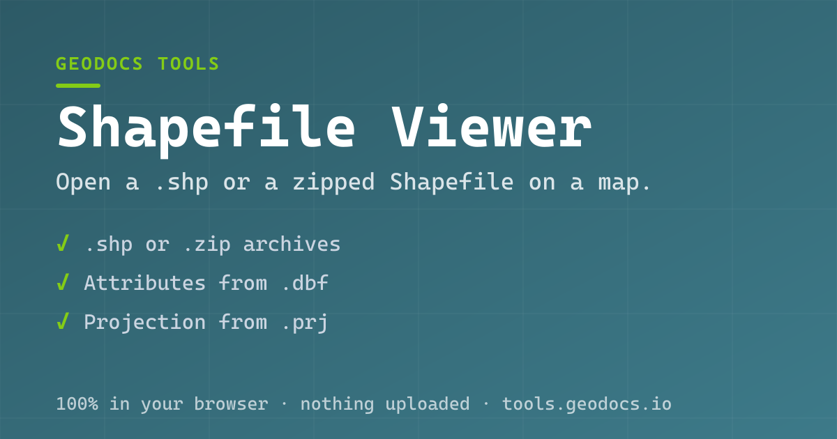 View Shapefile Online | Geodocs Tools